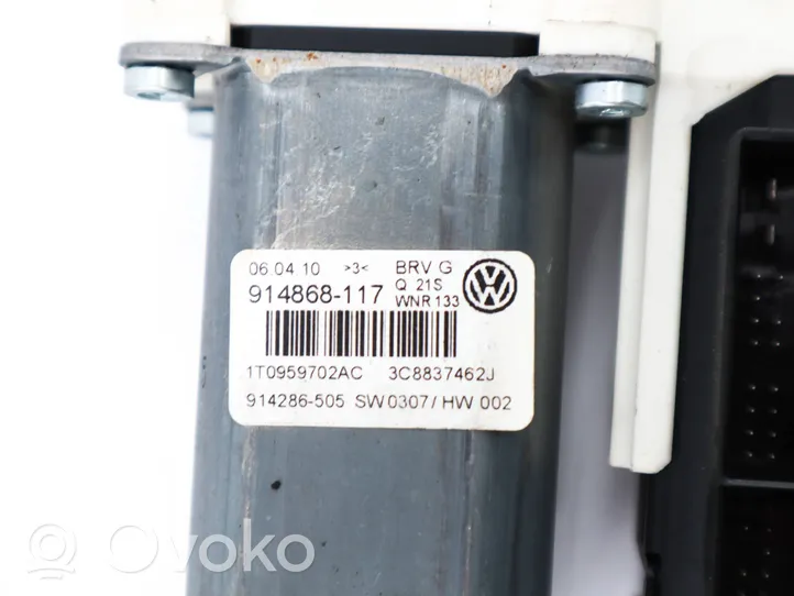Volkswagen PASSAT CC Передний двигатель механизма для подъема окон 1T0959702AC