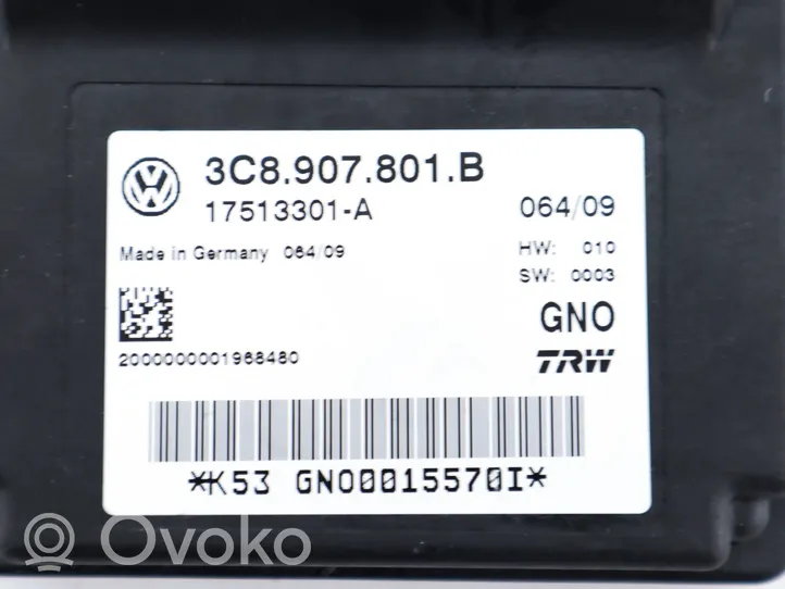 Volkswagen PASSAT CC Module de commande de frein à main 3C8907801B