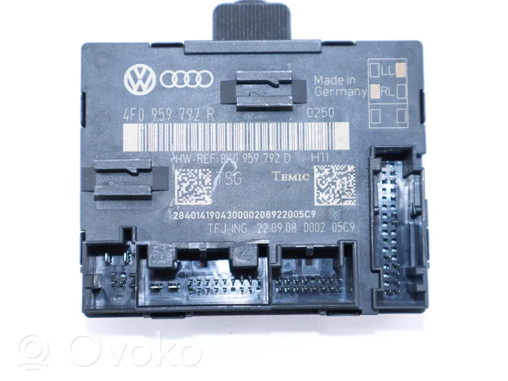 Audi A6 S6 C6 4F Oven ohjainlaite/moduuli 4F0959792R