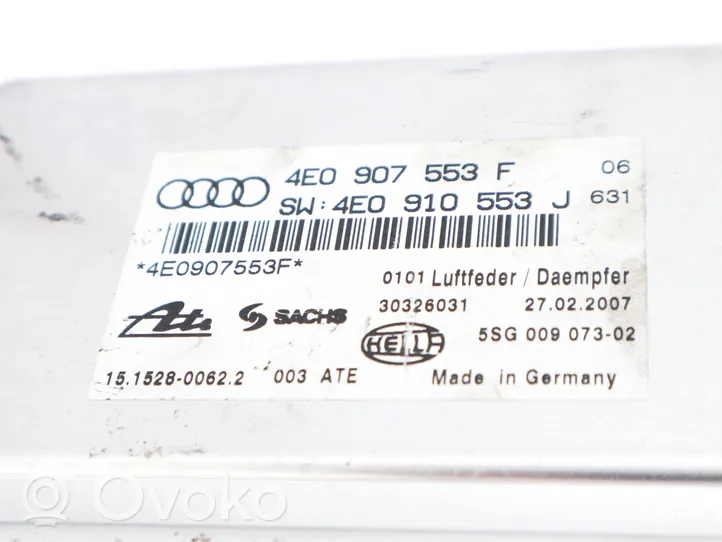 Audi A8 S8 D3 4E Air suspension control unit module (rear) 4E0907553F