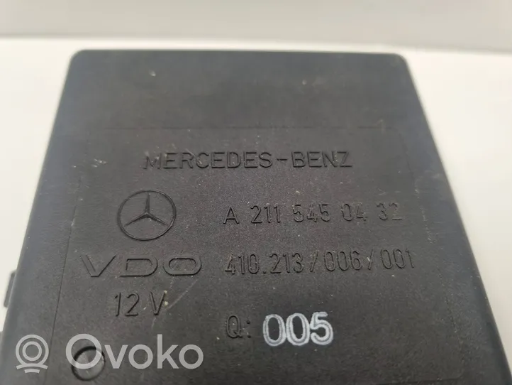 Mercedes-Benz E W211 Ilmajousituksen ohjainlaite/moduuli, takana 2115450432