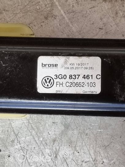 Volkswagen PASSAT B8 Priekinio el. lango pakėlimo mechanizmo komplektas 3G0837461C