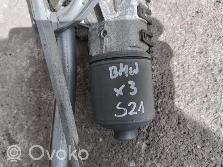 BMW 3 E30 Mechanizm i silniczek wycieraczek szyby przedniej / czołowej 6914577