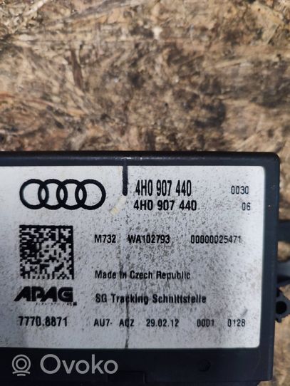 Audi A7 S7 4G Pysäköintitutkan (PCD) ohjainlaite/moduuli 4H0907440