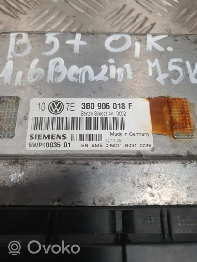 Volkswagen PASSAT B5.5 Centralina/modulo motore ECU 3B0906018F