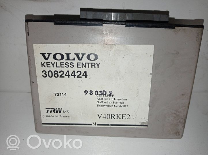 Volvo S40, V40 Moduł / Sterownik systemu uruchamiania bezkluczykowego 30824424
