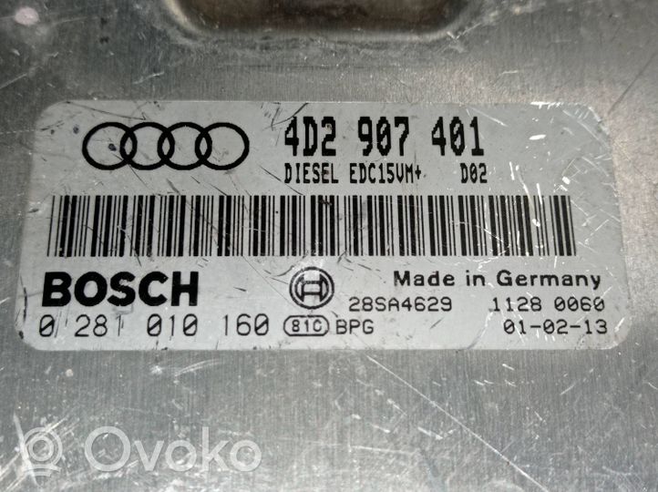 Audi A8 S8 D2 4D Calculateur moteur ECU 4D2907401