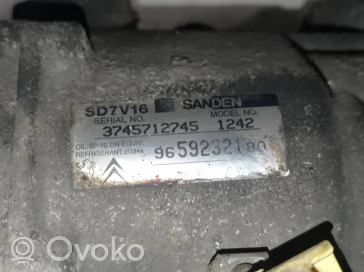 Citroen Berlingo Ilmastointilaitteen kompressorin pumppu (A/C) 9659232180