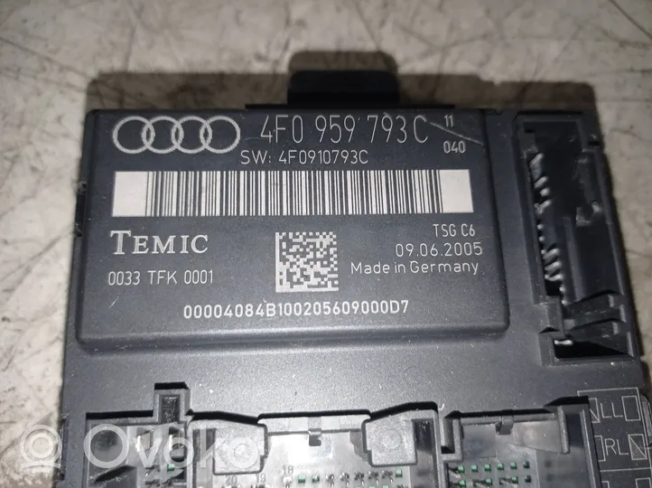 Audi A6 S6 C6 4F Oven ohjainlaite/moduuli 4F0959793C