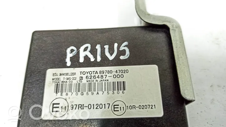 Toyota Prius (XW20) Centralina/modulo immobilizzatore 8978047020