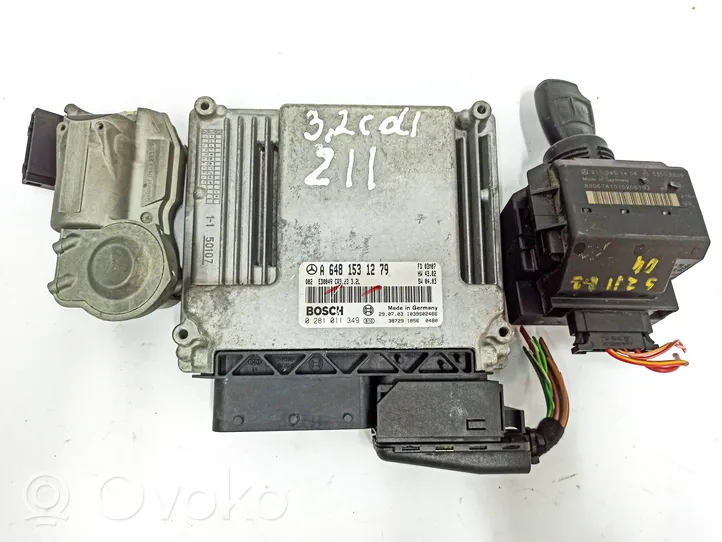 Mercedes-Benz E W211 Juego de cerradura y set ECU del motor A6481531279