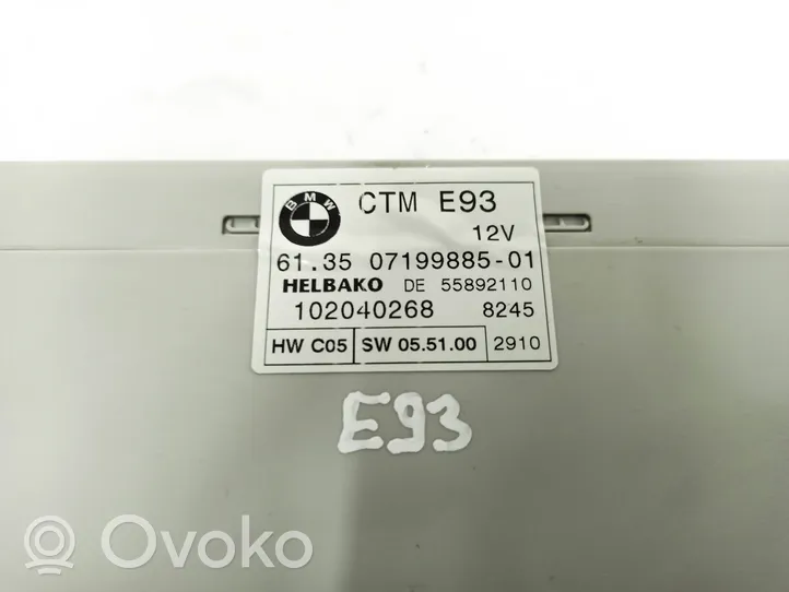 BMW 3 E92 E93 Unité de commande / module de toit ouvrant 613507199885