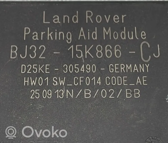 Land Rover Evoque I Pysäköintitutkan (PCD) ohjainlaite/moduuli BJ3215K866CJ