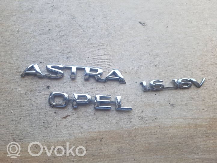 Opel Astra G Valmistajan merkki/mallikirjaimet 