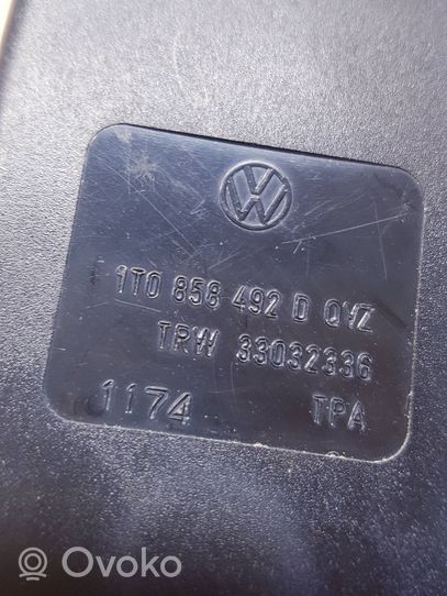 Volkswagen Touran I Rear seatbelt buckle 1T0858492D