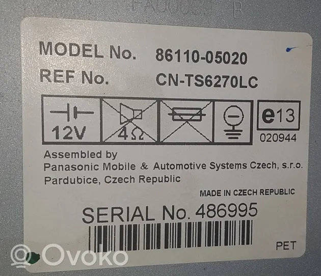 Toyota Avensis T250 Pantalla/monitor/visor 8611005020