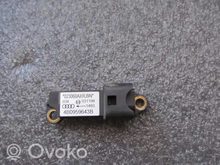 Audi A6 S6 C5 4B Sensor impacto/accidente para activar Airbag 4B0959643B