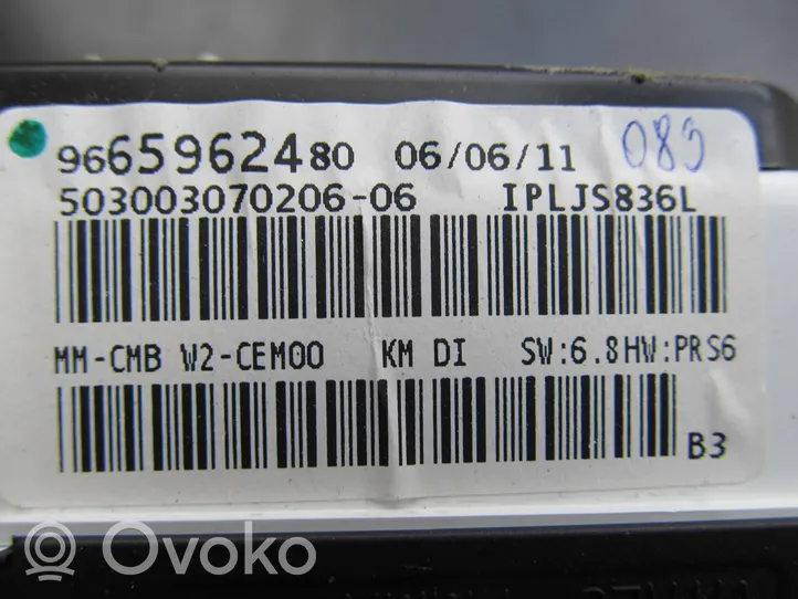 Peugeot 508 Tachimetro (quadro strumenti) 9665962480