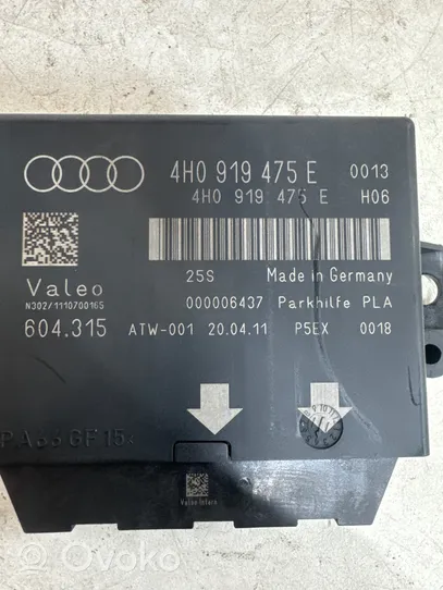 Audi A7 S7 4G Pysäköintitutkan (PCD) ohjainlaite/moduuli 4H0919475E