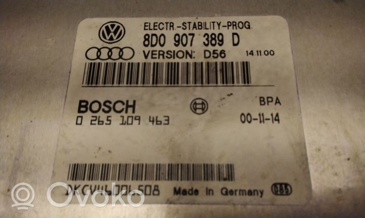 Audi A6 S6 C5 4B Aktiivijousituksen ohjainlaite (ESP) 8D0907389D