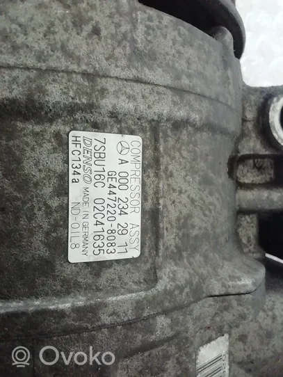 Mercedes-Benz E W212 Ilmastointilaitteen kompressorin pumppu (A/C) A0002342911