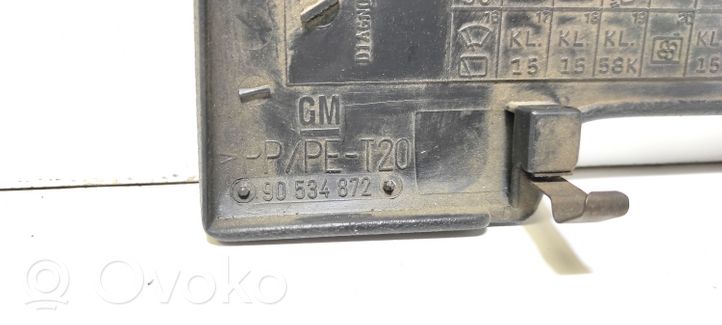 Opel Tigra A Fuse box cover 90534872