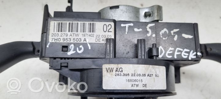 Volkswagen Multivan T5 Interruptor/palanca de limpiador de luz de giro 7H0953503A