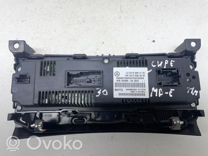 Mercedes-Benz E C207 W207 Climate control unit A2129009109