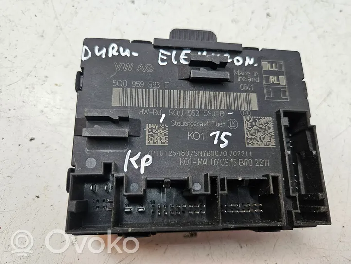 Volkswagen Golf Sportsvan Door control unit/module 5Q0959593B