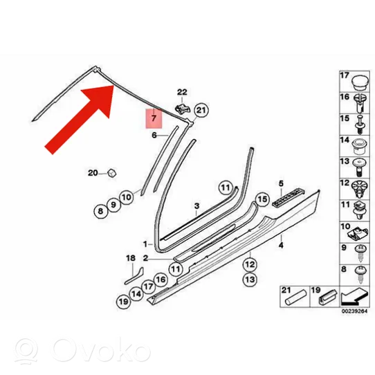 BMW 3 E92 E93 Garniture de pare-brise 51767119111