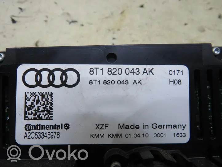 Audi Q5 SQ5 Ilmastoinnin ohjainlaite 8T1820043AK