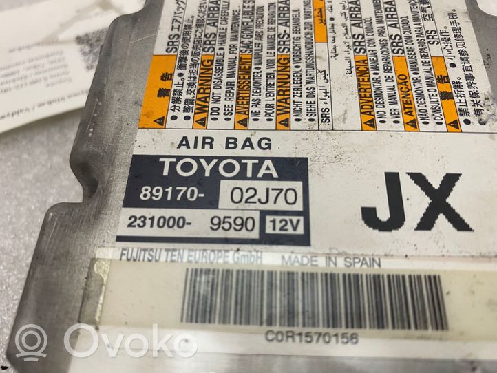 Toyota Auris E180 Centralina/modulo airbag 8917002J70