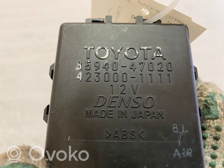 Toyota Prius (XW20) Relais d'essuie-glace 8594047020