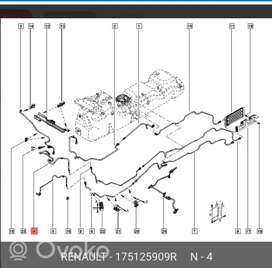 Renault Master III Fuel line pipe 175125909R