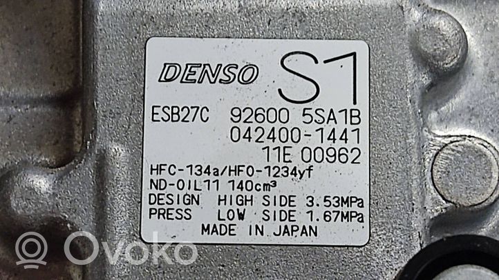 Nissan Leaf II (ZE1) Compressore aria condizionata (A/C) (pompa) 926005SA1B