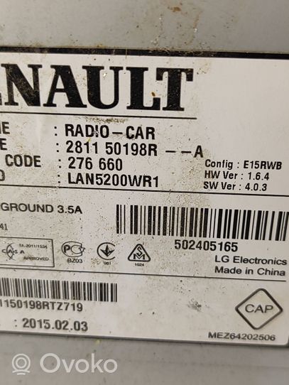 Renault Trafic III (X82) Unité principale radio / CD / DVD / GPS 281150198R