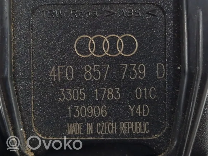 Audi A6 Allroad C6 Keskipaikan turvavyön solki (takaistuin) 4F0857739D