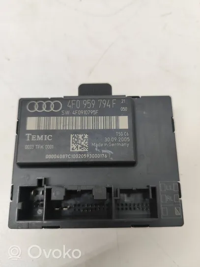 Audi A6 S6 C6 4F Durų elektronikos valdymo blokas 4F0959794F