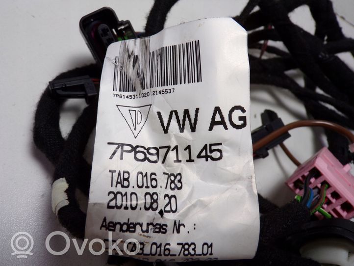 Volkswagen Touareg II Faisceau de câbles hayon de coffre 7P6971145