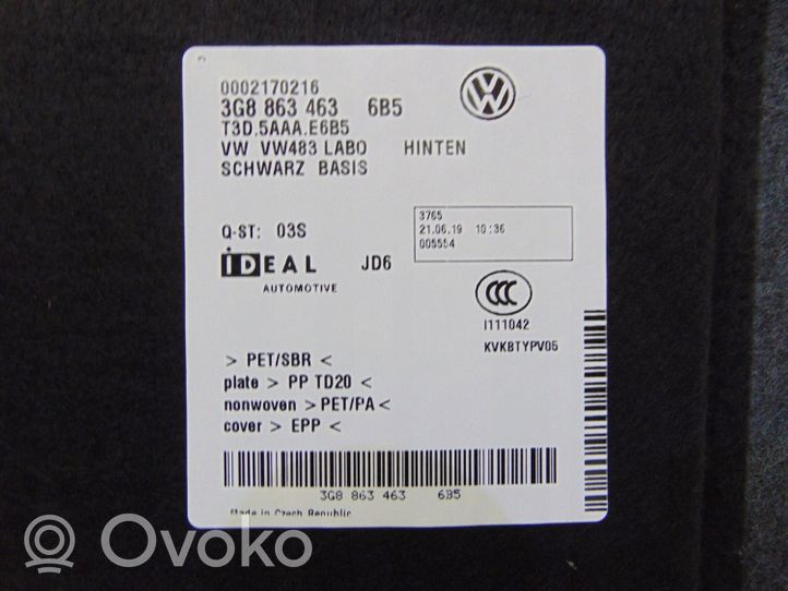 Volkswagen Arteon Tavaratilan pohjan tekstiilimatto 3G8863463