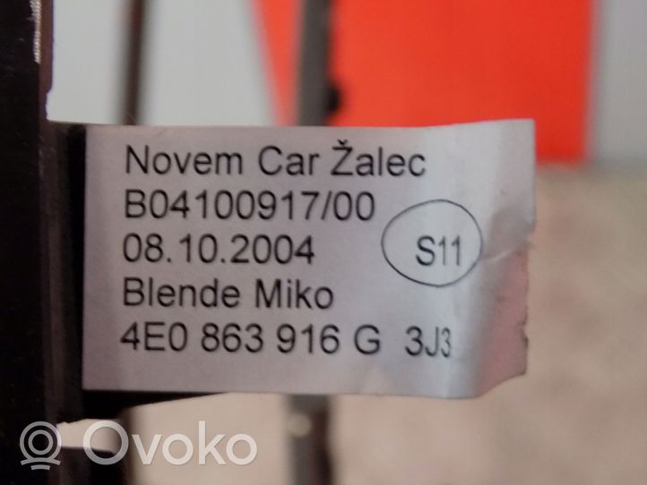 Audi A8 S8 D3 4E Ramka drążka zmiany biegów 4E0863916G