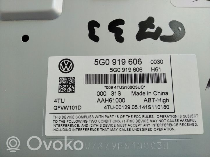 Volkswagen e-Golf Radio/CD/DVD/GPS-pääyksikkö 5G0035044B