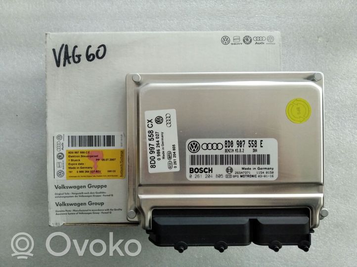 Audi A4 S4 B5 8D Unité de commande, module ECU de moteur 8D0907558E