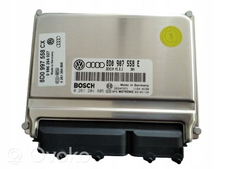 Audi A4 S4 B5 8D Unité de commande, module ECU de moteur 8D0907558E