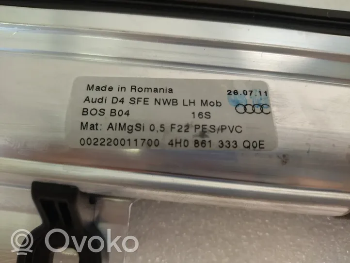 Audi A8 S8 D4 4H Takaoven ikkunan häikäisysuoja/verho 4H0861333