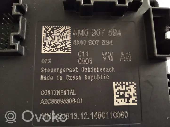 Audi Q7 4M Sunroof control unit/module 4M0907594