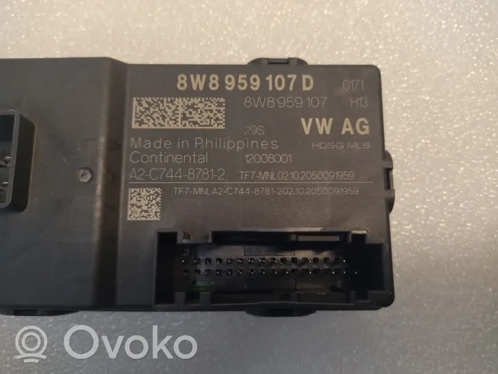 Audi Q5 SQ5 Sterownik / Moduł elektrycznej klapy tylnej / bagażnika 8W8959107D