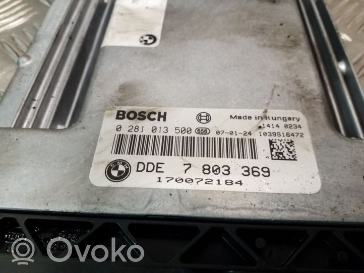 BMW 7 E65 E66 Komputer / Sterownik ECU i komplet kluczy 0281013500