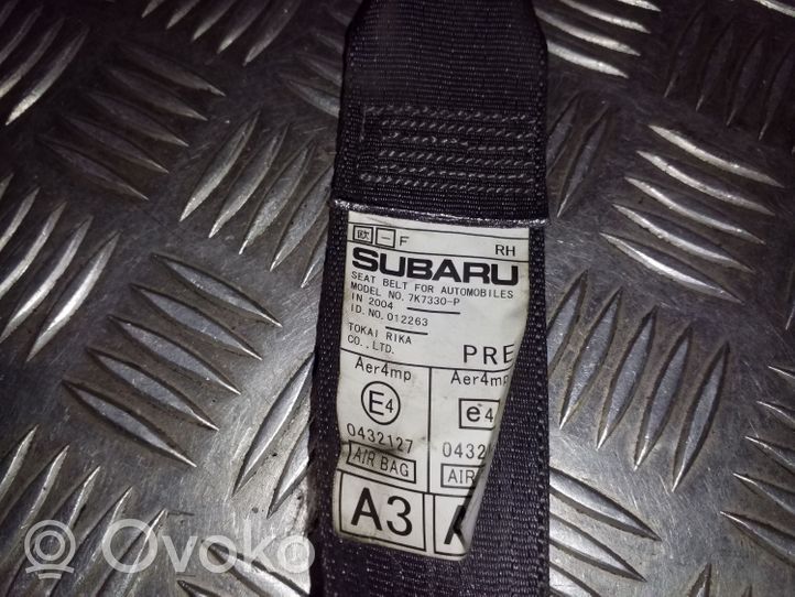 Subaru Legacy Pas bezpieczeństwa fotela przedniego 7K7330P