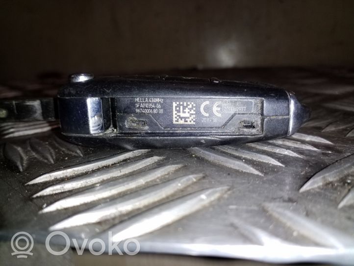 Citroen DS4 Klucz / Karta zapłonu 5FA01035406
